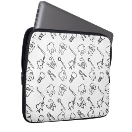 Capa Para Notebook Aesthetic Minimalist Dental Icons Pattern Laptop S