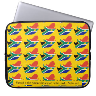 Capa Para Notebook ÁFRICA DO SUL Amarelo-Laptop-abençoado-cristão