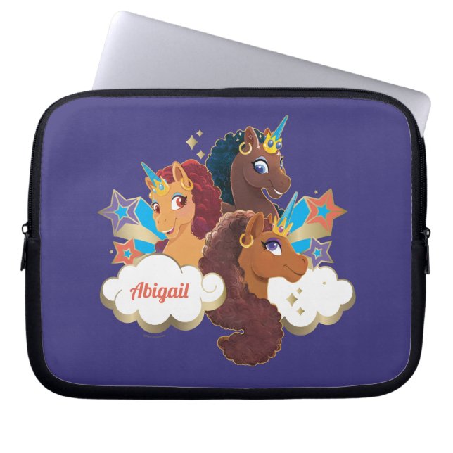 Capa Para Notebook Afro Unicorn "Made of Magic" Trio Design (Frente)