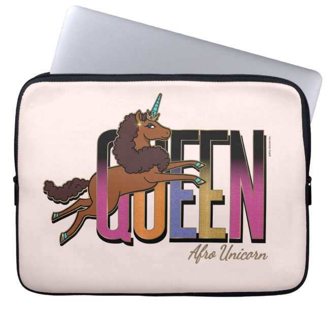Capa Para Notebook Afro Unicorn Queen Design (Frente)