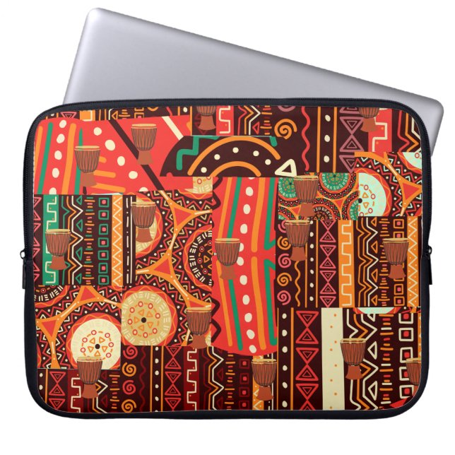 Capa Para Notebook Afrocentric Kente Jigsee Quebra-cabeça (Frente)