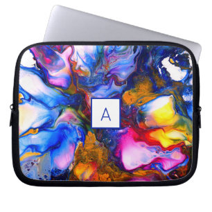 Capa Para Notebook Agato Monograma Arte Fluida Personalizada