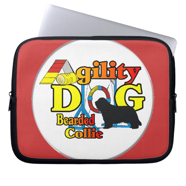 Capa Para Notebook agilidade collie barbuda (Frente)