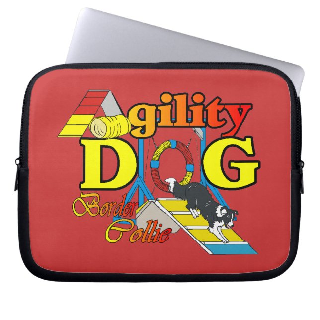 Capa Para Notebook Agilidade de Borda Collie (Frente)