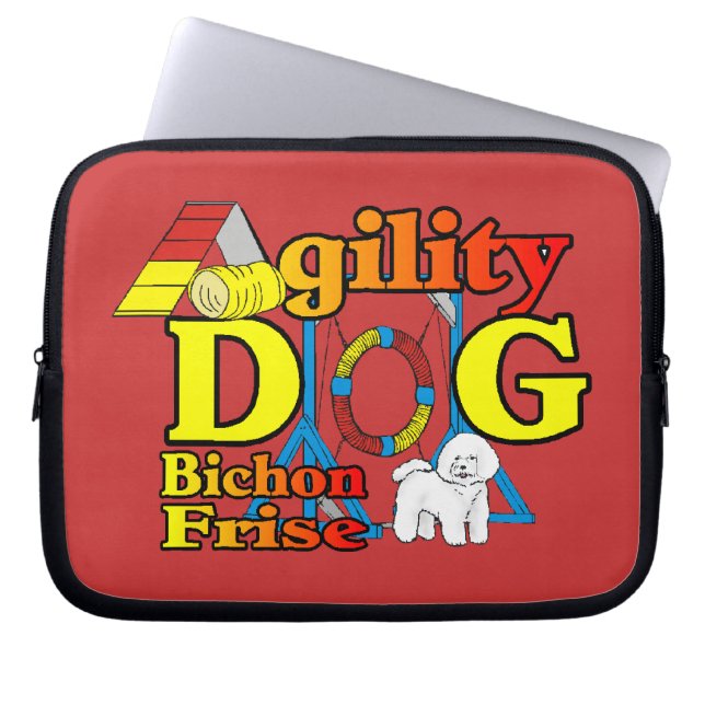 Capa Para Notebook Agilidade do Bichon Frise (Frente)