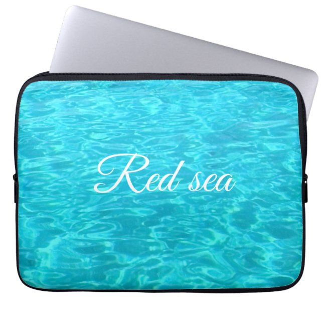 Capa Para Notebook Água azul do mar Vermelho (Frente)