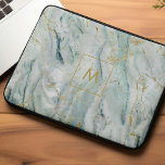 Capa Para Notebook Água e Dourada textura de mármore impressa monogra<br><div class="desc">Tendy,  na moda e textura dourada,  design personalizada.</div>