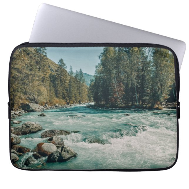 Capa Para Notebook Água | Rio Kucherla, Montanhas Altai (Frente)