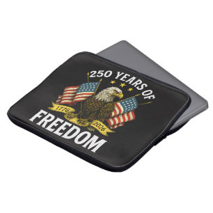 Capa Para Notebook Águia Careca 250 Anos de Liberdade 1776 2026