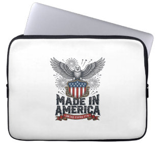 Capa Para Notebook Águia Patriótica Feita na América Vintage