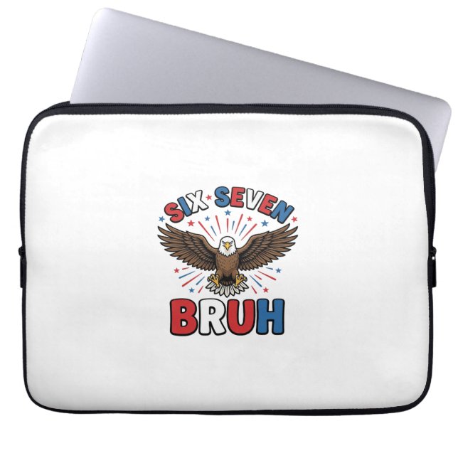 Capa Para Notebook Águia Patriótica Seis Sete Bruh Design Vector_1 (Frente)