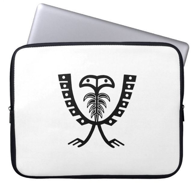 Capa Para Notebook Águia Preta de Duas Cabeças (Frente)