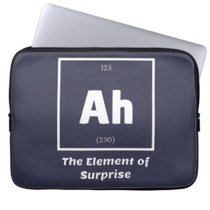 Capa Para Notebook Ah Elemento da Surpresa Química Ciência Engraçada