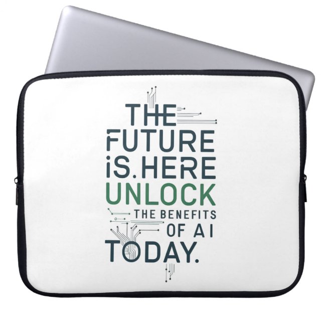 Capa Para Notebook AI Future Sleeve | Unlock Benefits (Frente)