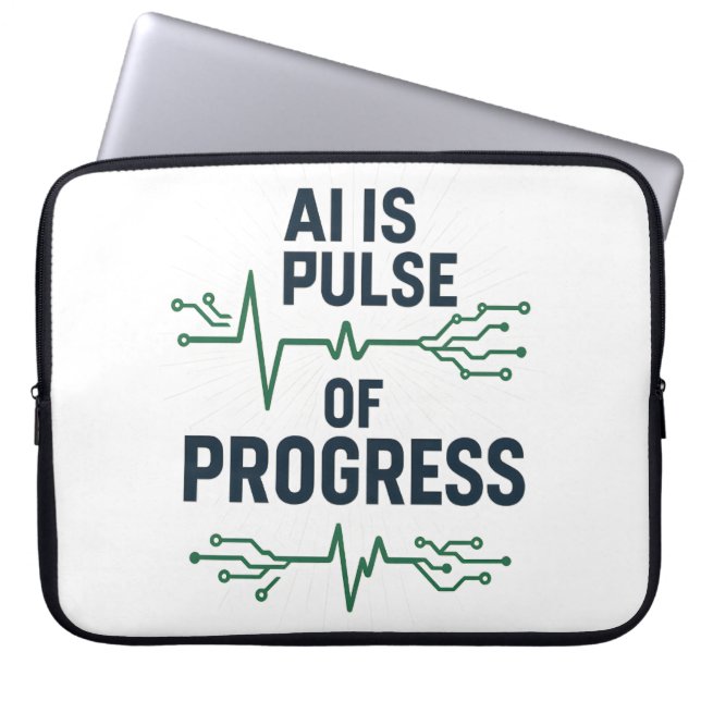 Capa Para Notebook "AI Pulse Manga de Neoprene | Progresso Tecnológic (Frente)