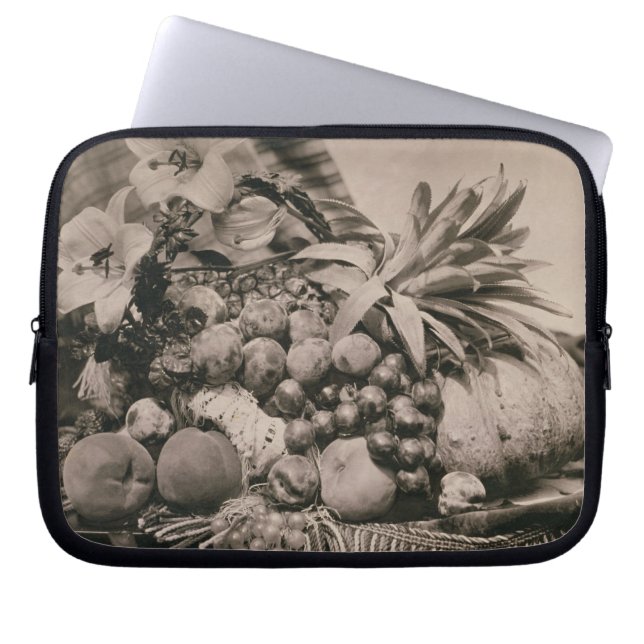 Capa Para Notebook Ainda vida com fruta, 1860 (foto do sepia) (Frente)