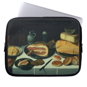Capa Para Notebook Ainda vida com um presunto (óleo no painel)
