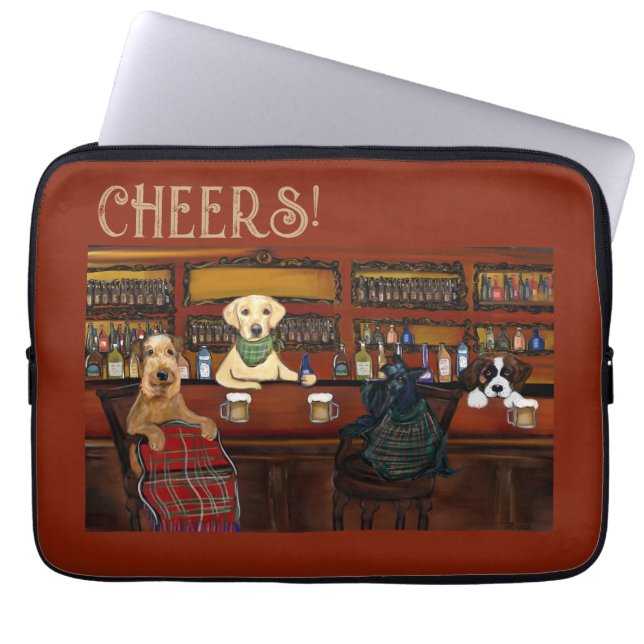 CAPA PARA NOTEBOOK AIREDALE TERRIER E AMIGOS (Frente)