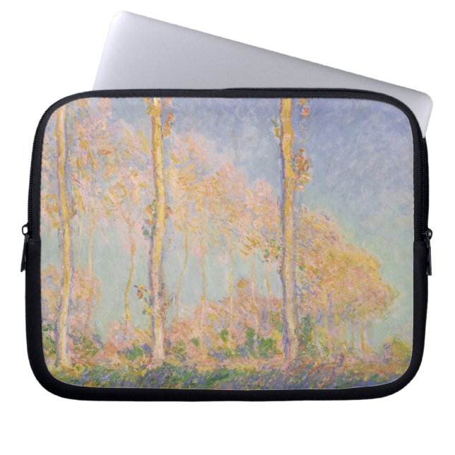 Capa Para Notebook Álamos, paisagem impressionista, Claude Monet (Frente)