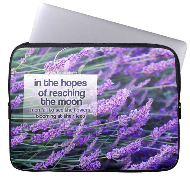 Capa Para Notebook Albert Schweitzer Citação Inspiracional "Flores" (Frente)