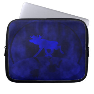Capa Para Notebook Alces azuis da meia-noite