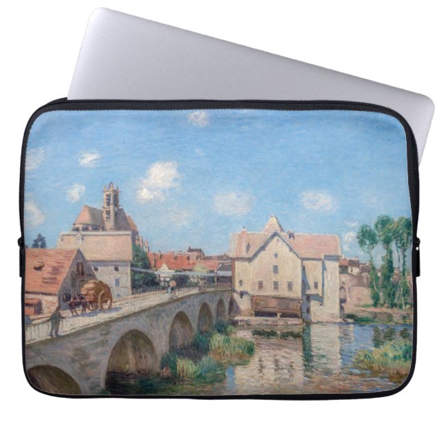 Capa Para Notebook Alfred Sisley trabalho de arte - Le Pont de Moret (Frente)
