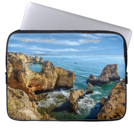 Capa Para Notebook Algarve de Nome e Texto Personalizado, Portugal