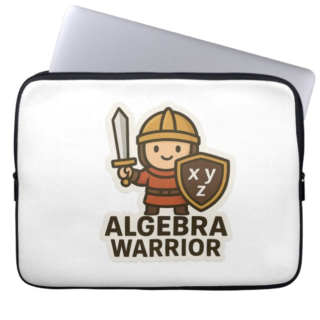 Capa Para Notebook Algebra Warrior Sticker - Herói da Matemática Boni (Frente)