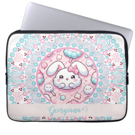 Capa Para Notebook Algodão Personalizado Candy Kawaii Bunny Dot Manda