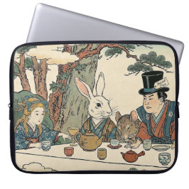 Capa Para Notebook Alice Lost in Japan | Ukiyo-e Mad Tea Party