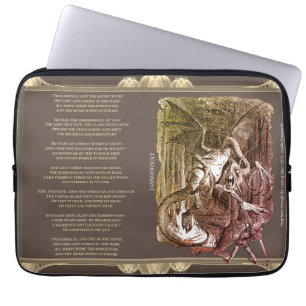 Capa Para Notebook Alice no País das Maravilhas Jabberwocky Song