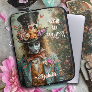 Capa Para Notebook Alice no País das Maravilhas Vintage Mad Hatter