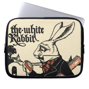 Capa Para Notebook Alice White Rabbit Classic Wonderland