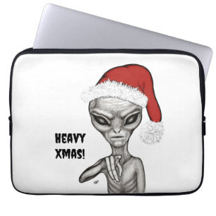 Capa Para Notebook Alienígena ruim, Natal pesado!