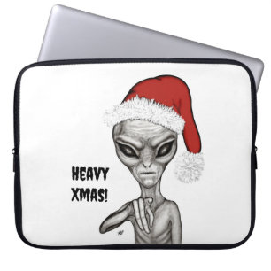 Capa Para Notebook Alienígena ruim, Natal pesado!