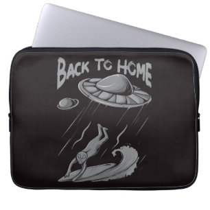 Capa Para Notebook alienígena ufo surfing ilustrando com retorno ao h