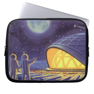 Capa Para Notebook Aliens da ficção científica do vintage na lua a
