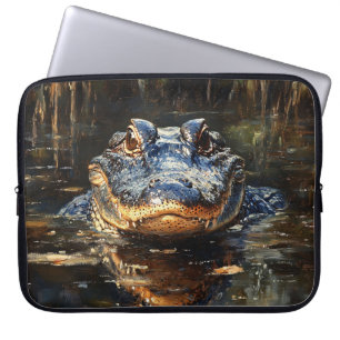 Capa Para Notebook Alligador Cute na pintura de Flórida Everglades
