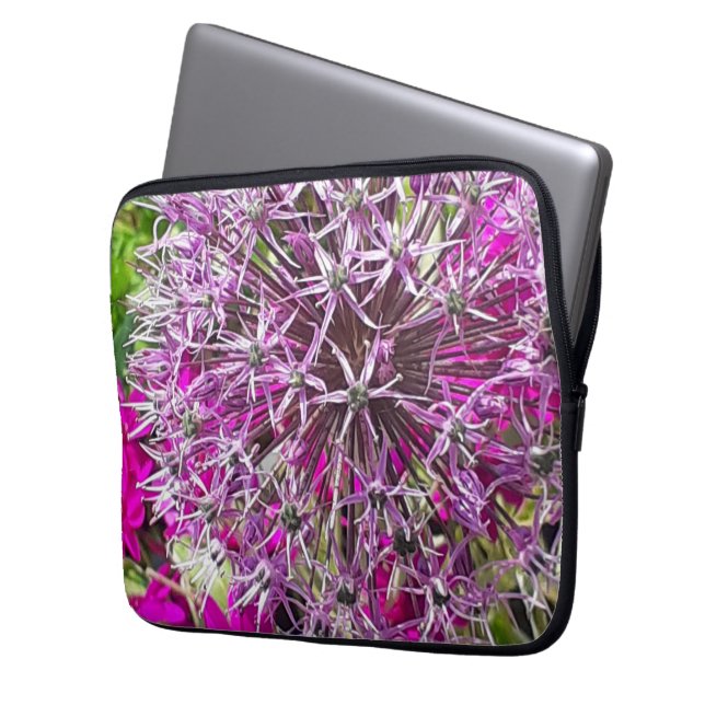 Capa Para Notebook Allium & Summer Flowers Eletrônicos Bag (Frente Esquerda)