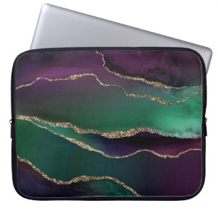 Capa Para Notebook Alluring Agate Pedras Douradas de pedra calcária
