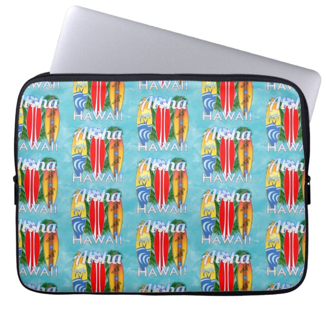 Capa Para Notebook Aloha Hawaii Summer Surfboards (Frente)