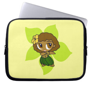 Capa Para Notebook Aloha Honys Hula Girl Hibiscus Neoprene
