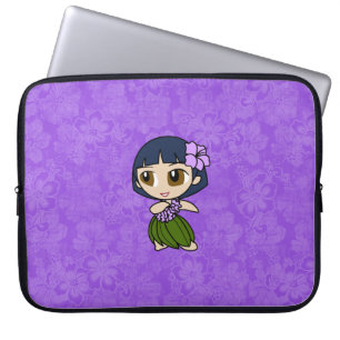 Capa Para Notebook Aloha Honys Hula Girl Hibiscus Neoprene