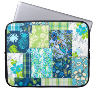 Capa Para Notebook Aloha Patchwork Hawaiai Tropical Impressões Wetcas