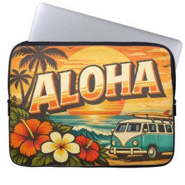 Capa Para Notebook Aloha Tropical Island Sunset Artwork