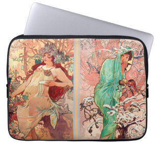 Capa Para Notebook Alphonse Mucha, As Quatro Estações (1896)