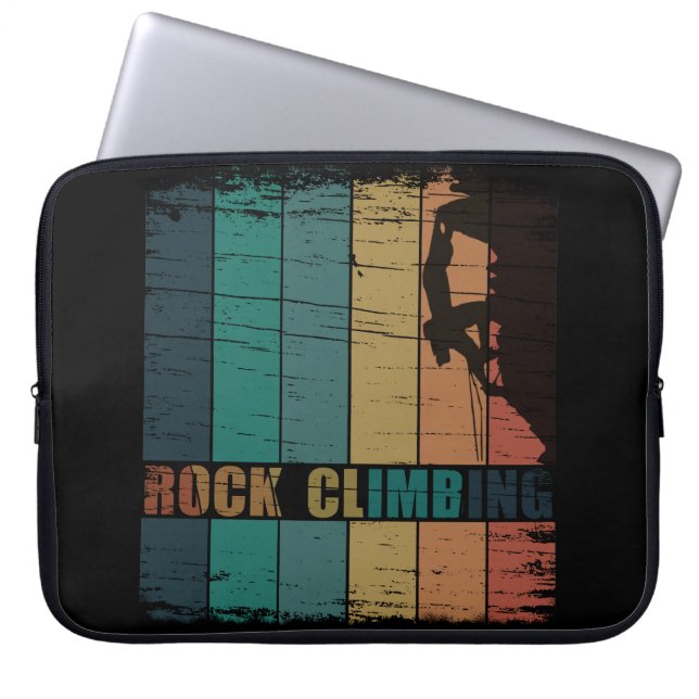 Capa Para Notebook Alpinista escalador de rochas (Frente)