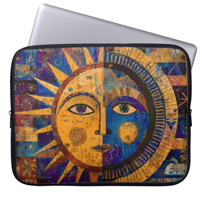 Capa Para Notebook Alquimia Mística Celestial Sol Lua (Frente)
