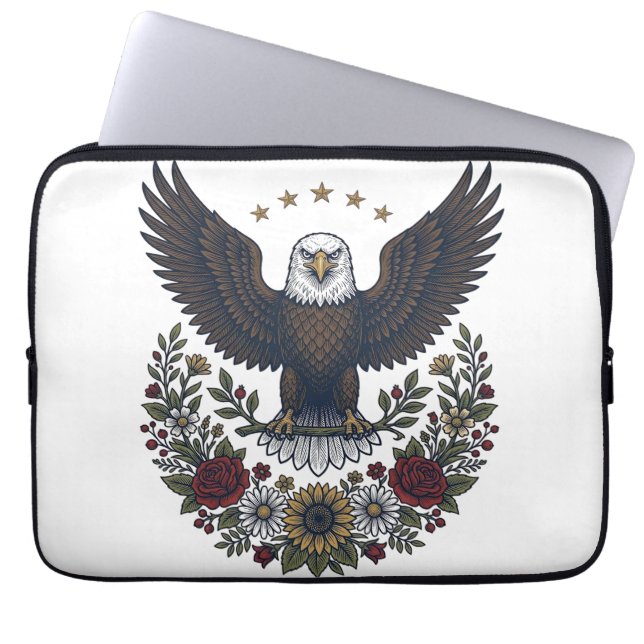 Capa Para Notebook Ama do Vinho Tinto e Azul Patriótico (Frente)
