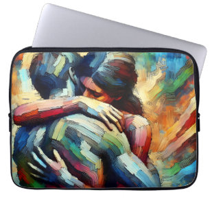 Capa Para Notebook Amantes Abraçando Estilo de Pintura a Óleo ai
